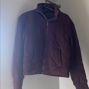 Lululemon quilted bomber reversible sz6 maroon